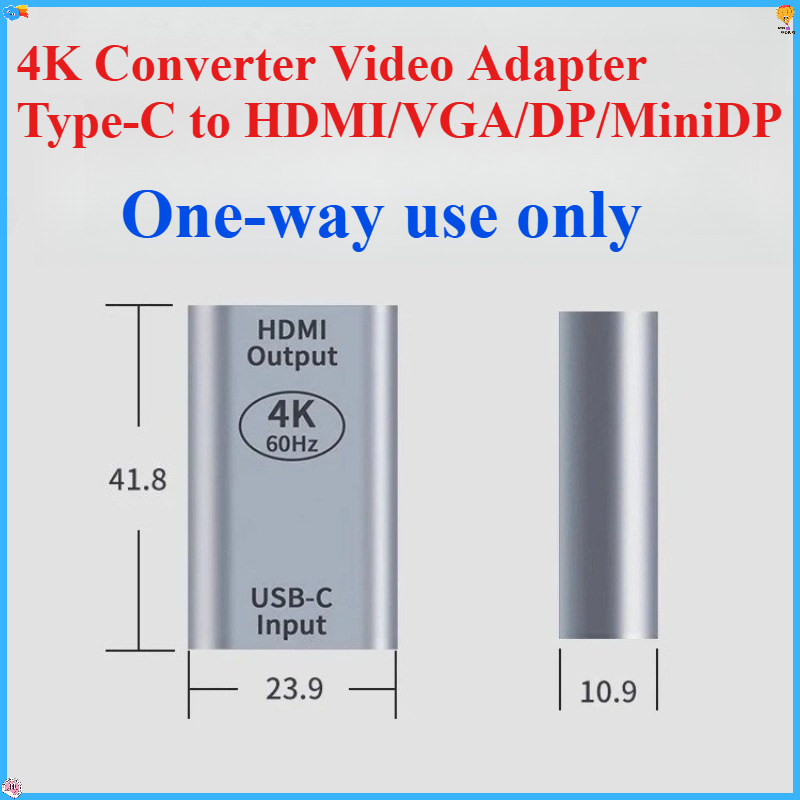 Electronics And Gadgets With C - Adaptador de vídeo convertidor 4K tipo