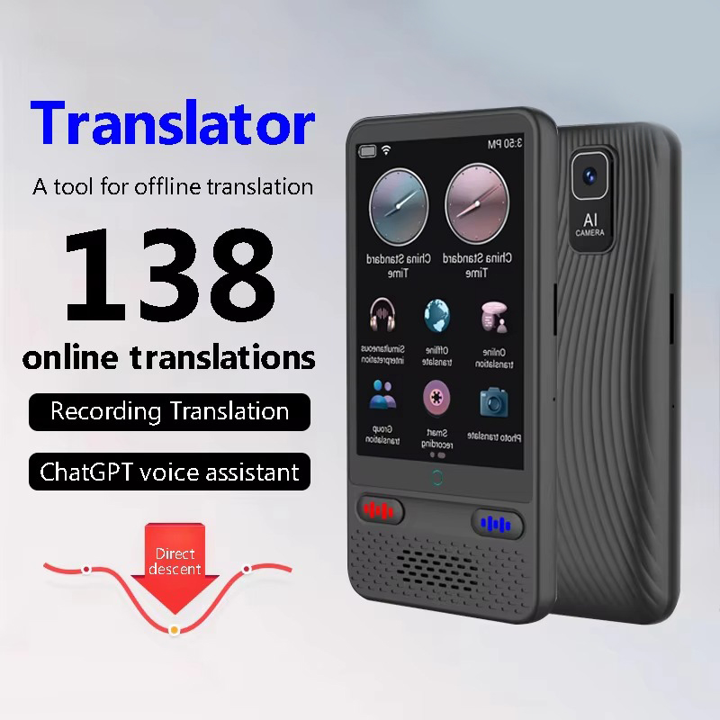 Portable Translator Device - Traductor de Idiomas con IA, Compatible