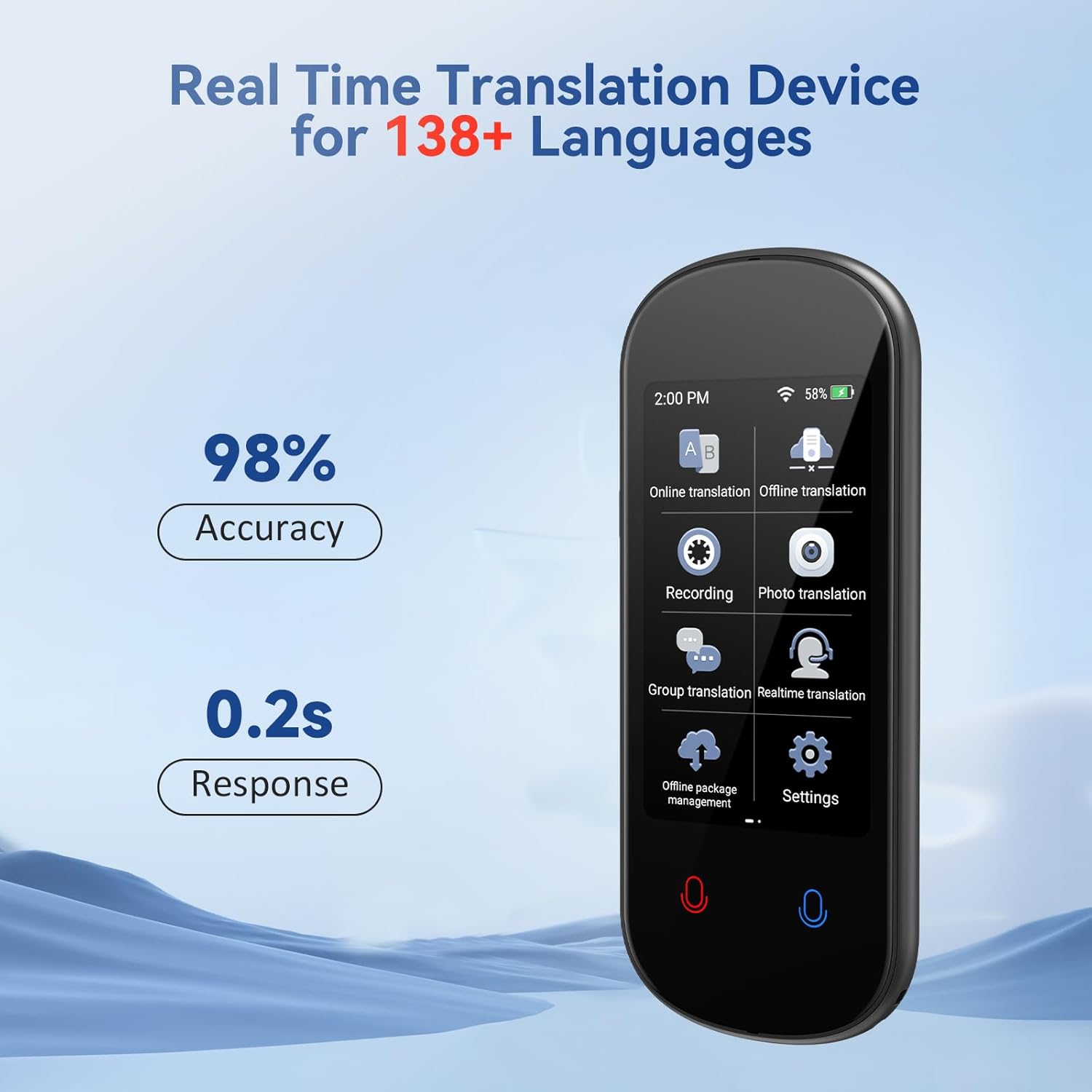 Traductor de Voz Instantáneo c - Portable Translator Device reseña y precio